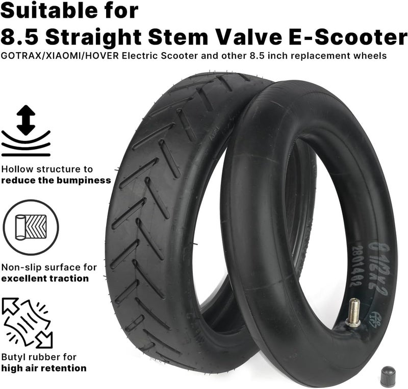 Mcglsen 8.5 Scooter Tire Tube Replacement 8.5x2 Inch Inner Tubes for Gotrax Gxl V2/Xiaomi/M365 Etc E-Scooter,50/75-6.1 Pneumatic Tyre Replacement Wheels (1 Set) - Image 5
